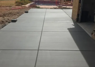 A finished Belco concrete driveway