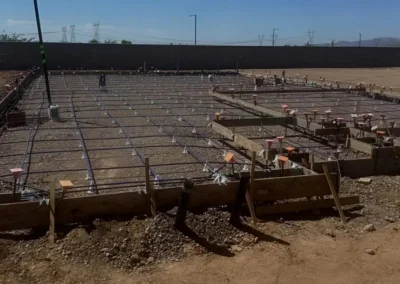 A Belco foundation formed and tied before the pour